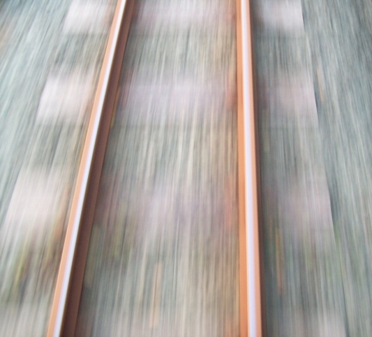 Speeding along the track